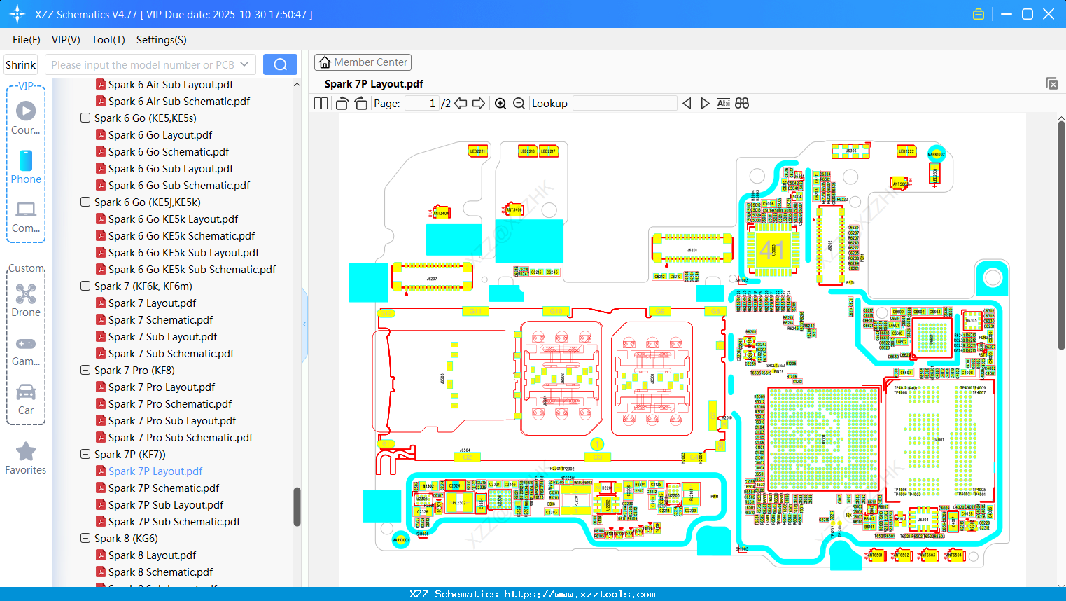 Tecno Spark 7P Layout